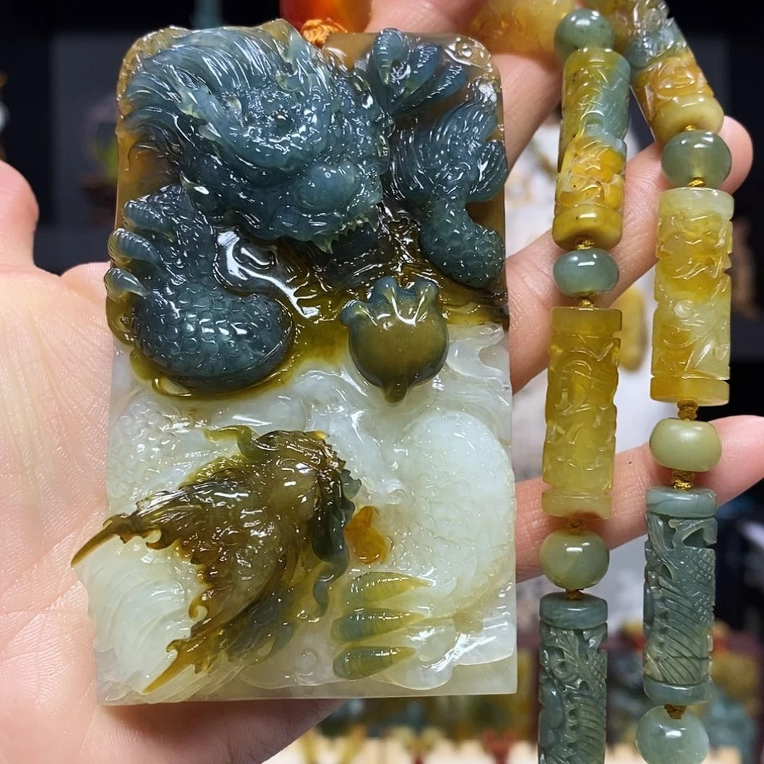 未镶嵌岫玉挂件吊坠