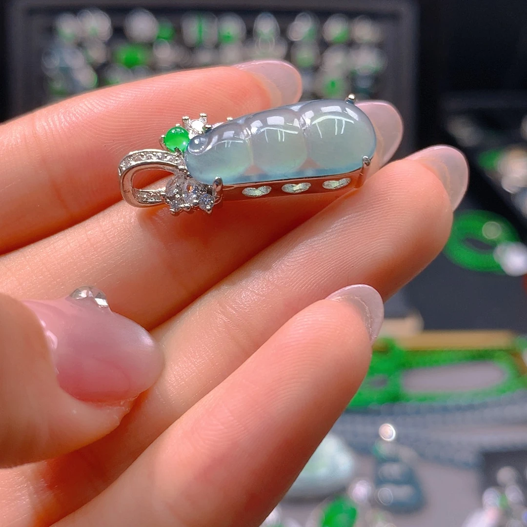 翡翠未镶嵌耳饰天然翡翠