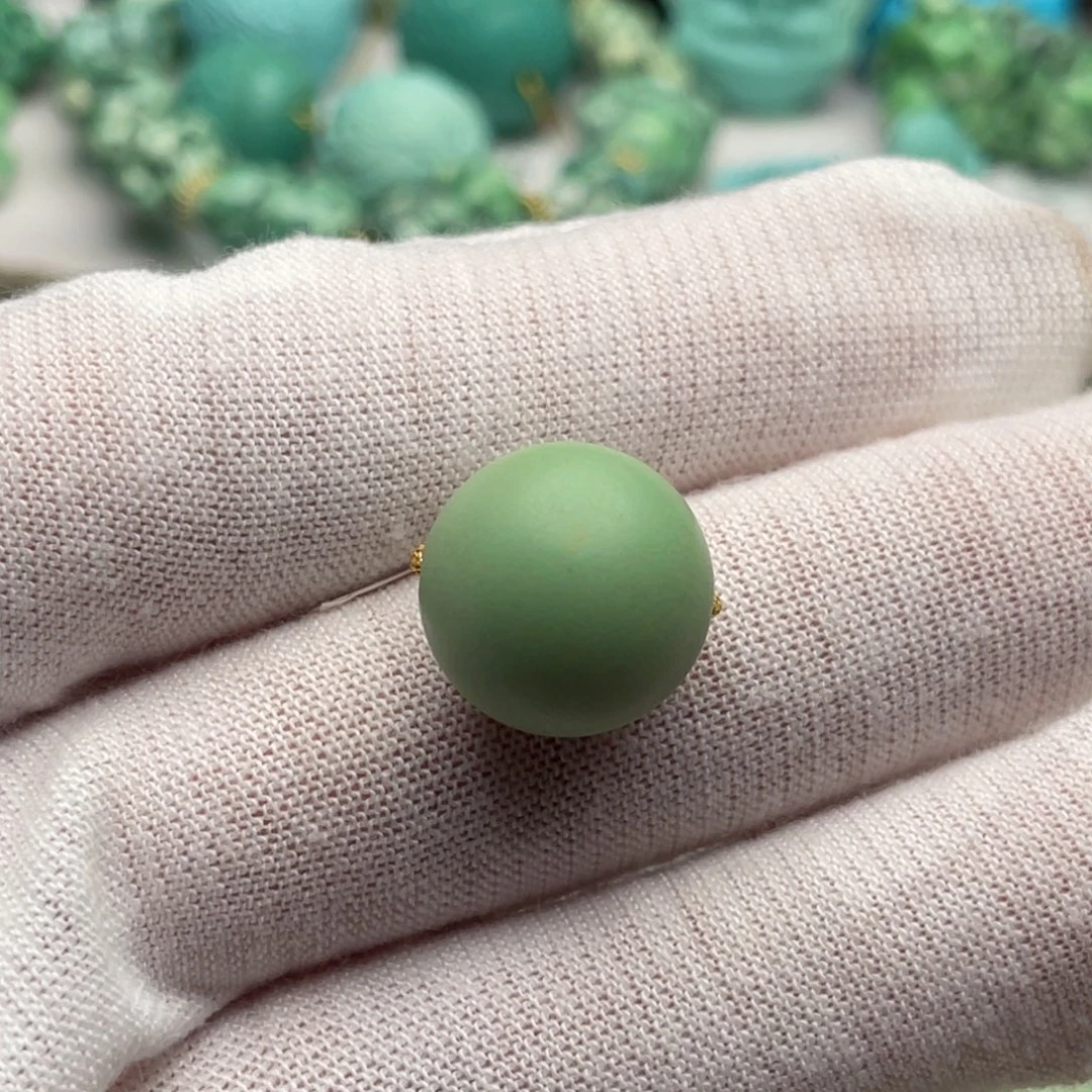 绿松石未镶嵌珠宝奇石14.3mm