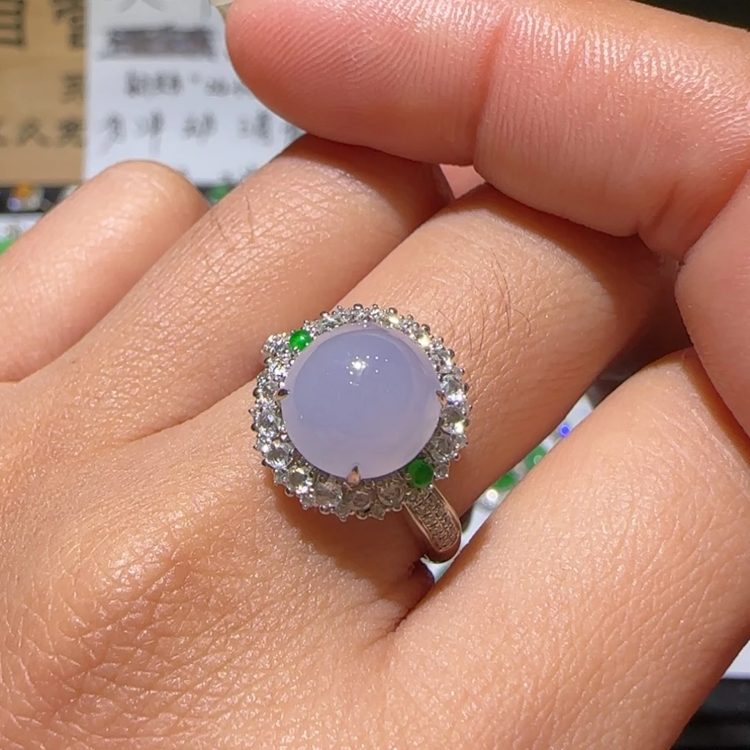 【闪购商品】翡翠戒指18K金镶嵌天然