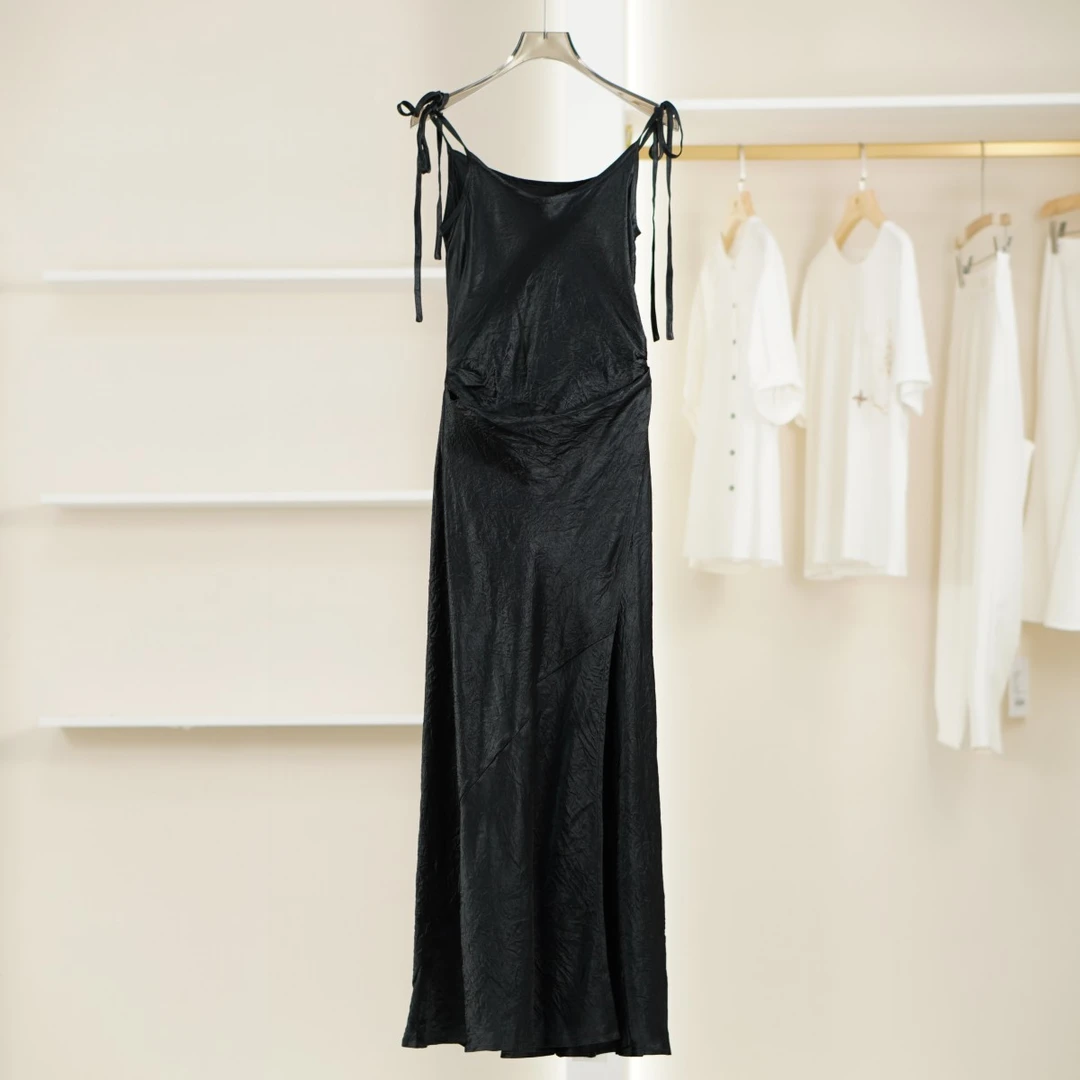 麦迪尚品【K】50428695醋酸修身显瘦吊带连衣裙夏季女装品牌撤柜