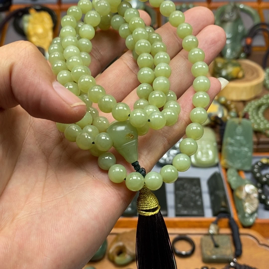 岫岩河磨玉（透闪石质玉）未镶嵌项链