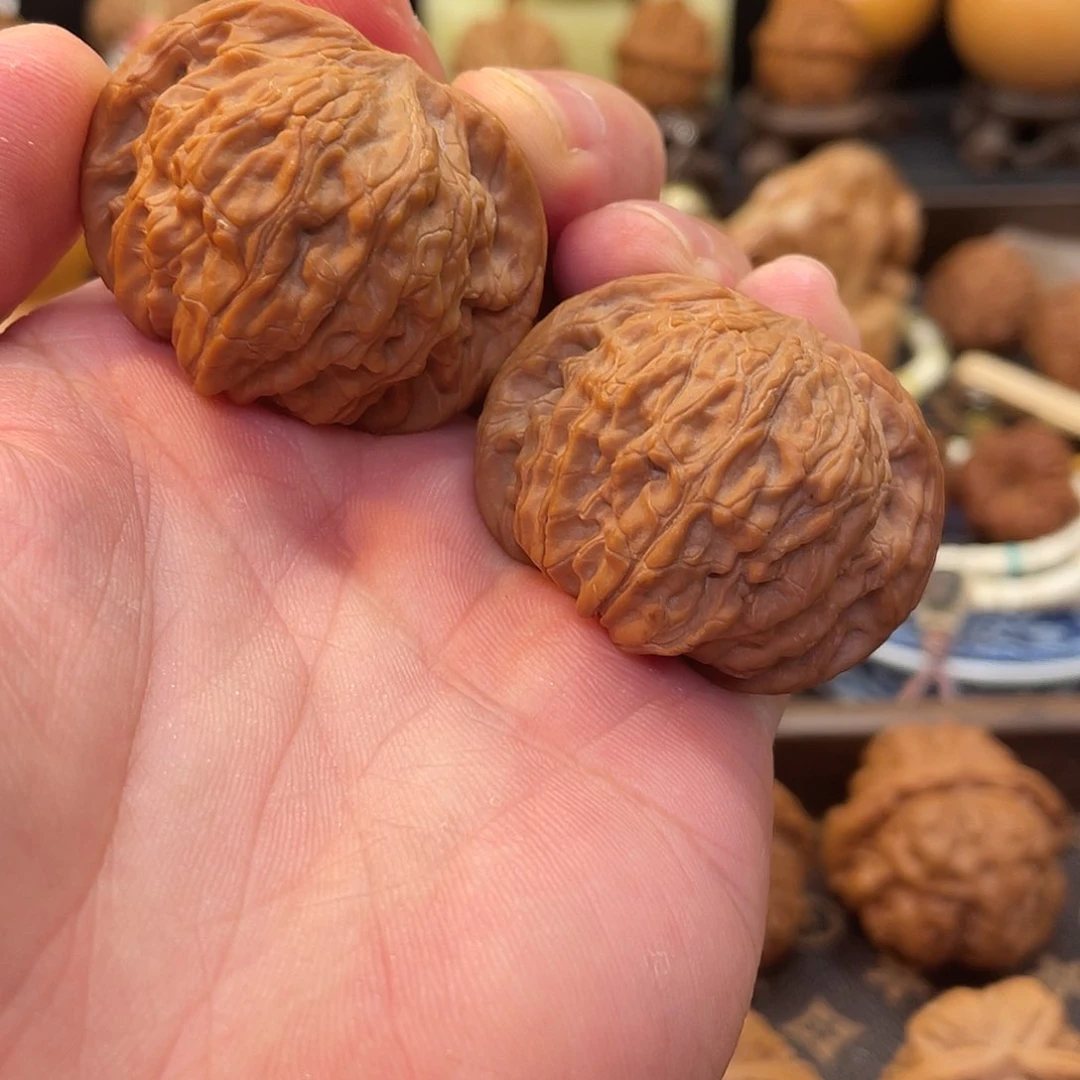 桃核把件磨盘全品无修