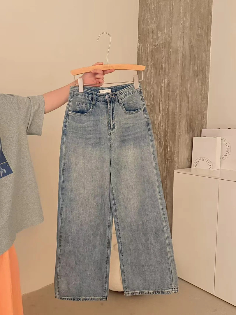 imiss@5227 （裤长100）韩系百搭休闲阔腿显瘦牛仔裤