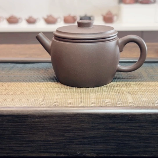 茶壶紫砂老紫泥半手工瑕