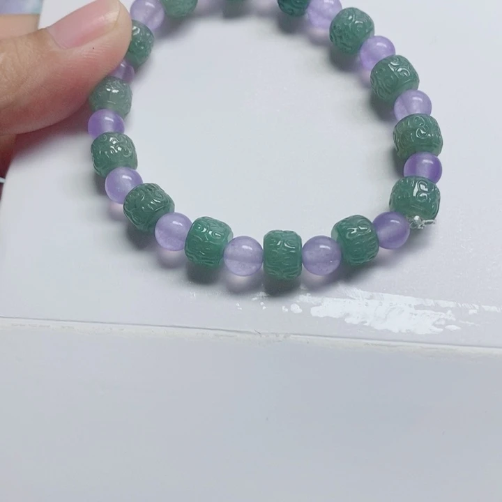 翡翠未镶嵌项圈翡翠手串