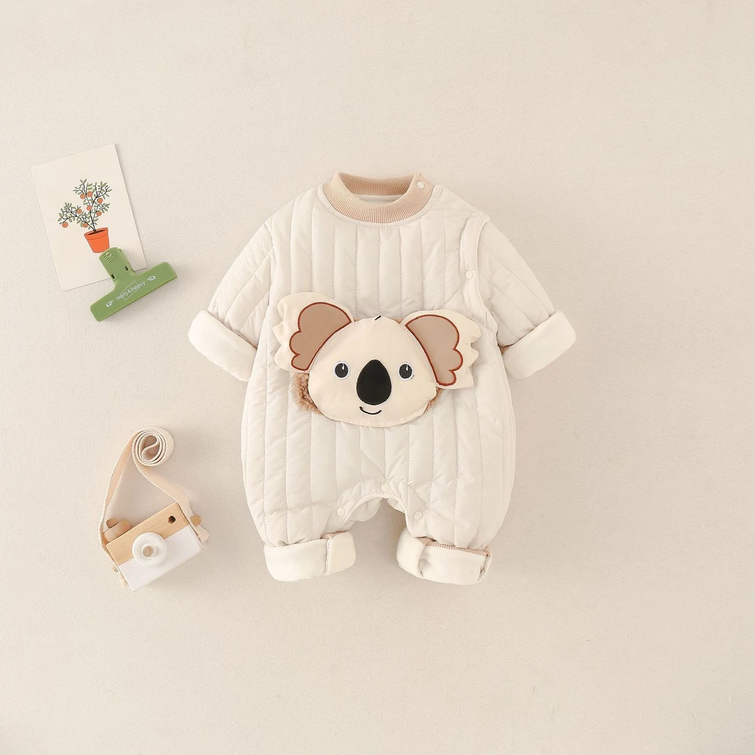 嘟嘟家【万达撤柜】婴儿可爱新生儿新款宝宝哈衣秋冬爬服家居棉服卡