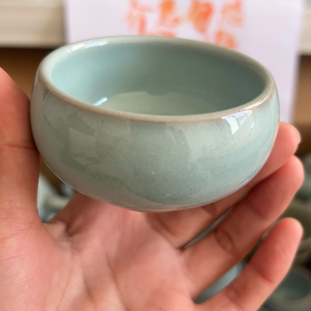 权***奕瓷摆件原矿釉水禅定杯捡漏价不退不换