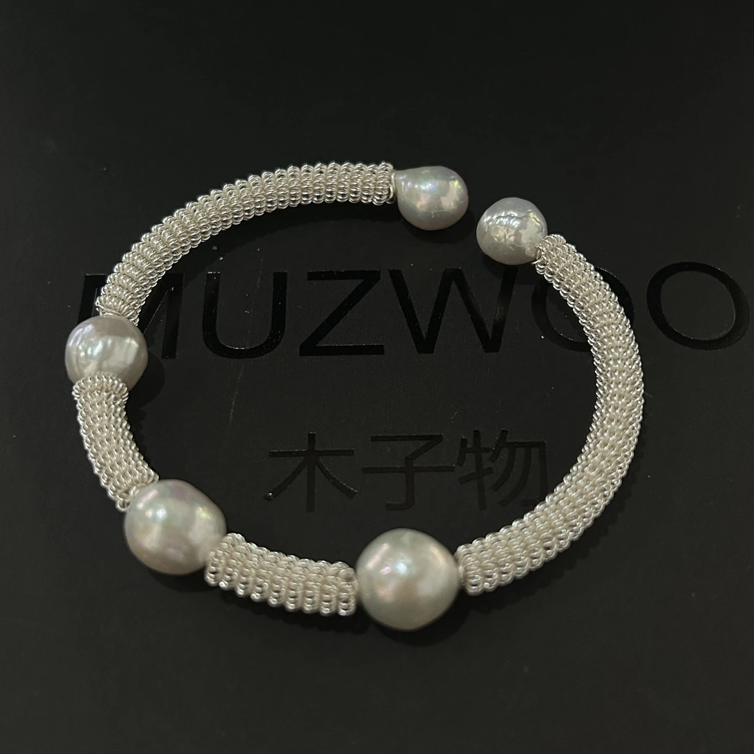 铜合金手镯 木子物·原创系列手作天然巴洛克手镯