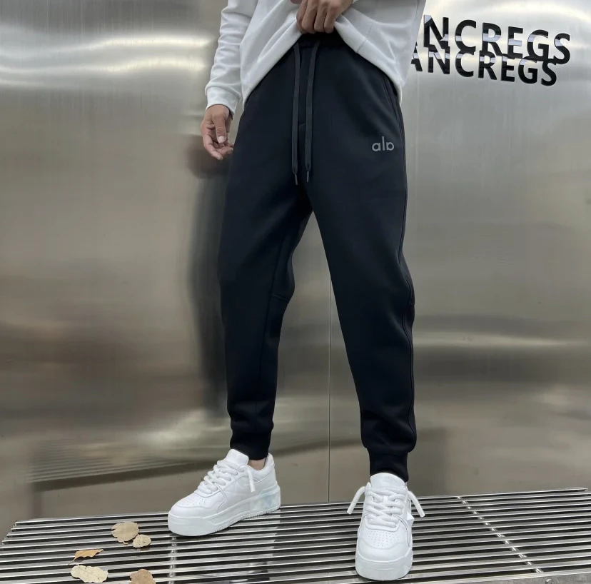 秋冬新款男士时尚百搭弹力加绒束脚休闲裤9828