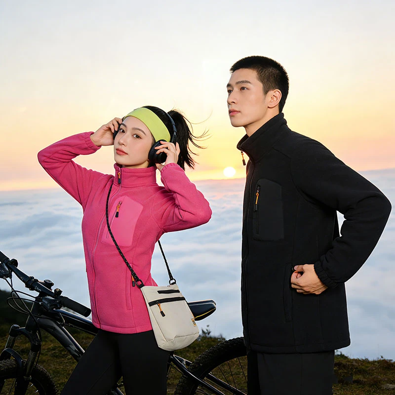 蕉下客情侣款抓绒衣2025冬季男士户外保暖摇粒绒抓绒衣休闲上衣女