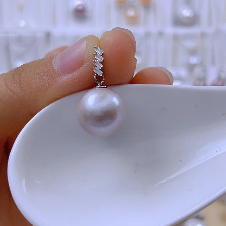 吊坠(赠链)淡水珍珠银S925镶嵌