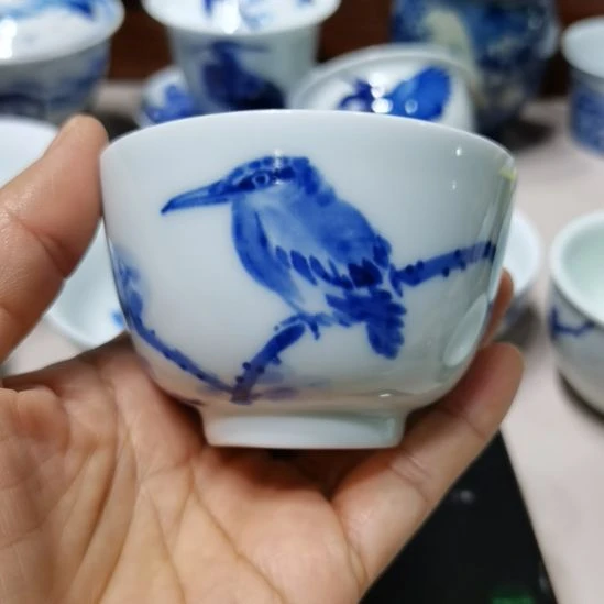 牛***生杯张学鸿老师青花釉里红