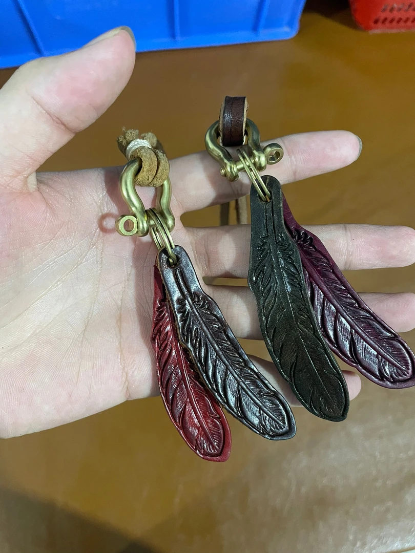 无品牌纯手工皮具挂绳纯铜材质精美制作