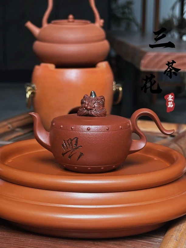 【三茶花推荐】卢桂荣银角年味壶潮州手拉壶纯手工高档送礼全手工