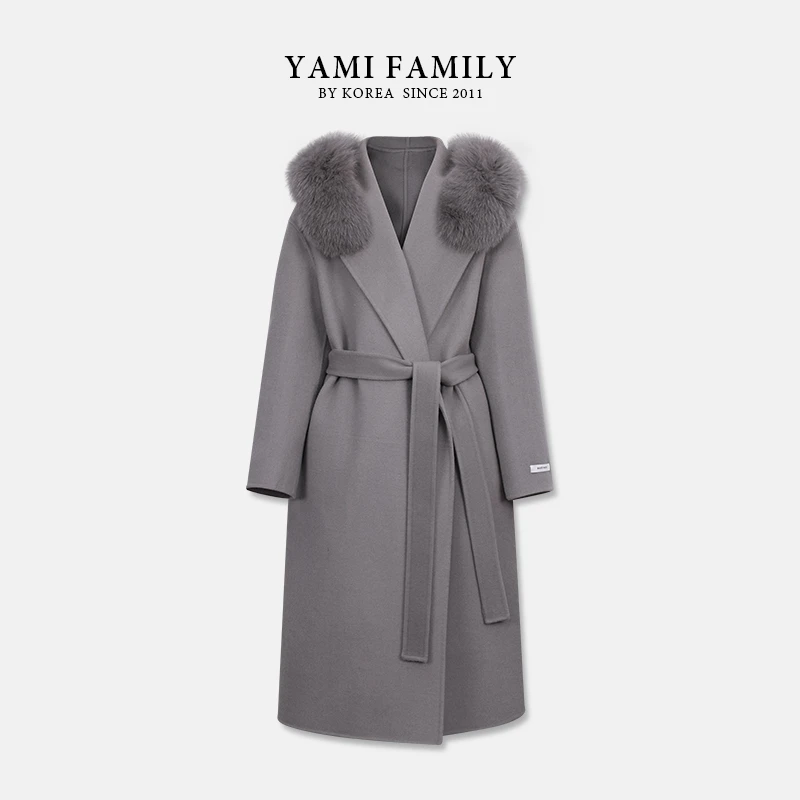 YM 600 时尚女士羊毛气质毛呢翻领秋冬羊毛大衣休闲【思雨专属】