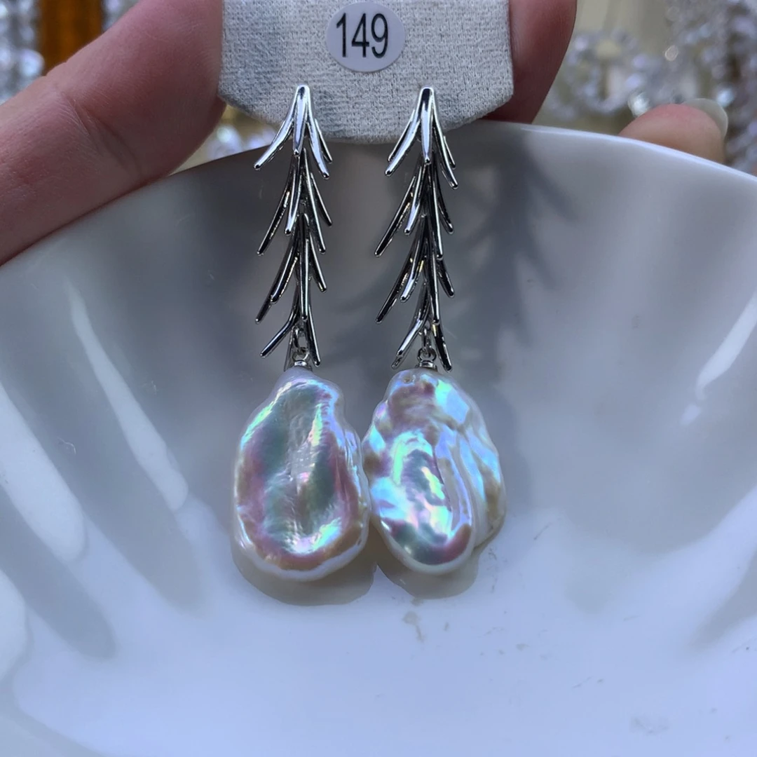 合金淡水珍珠耳环特价149号