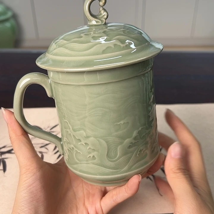 龙泉云间青瓷小米茶器