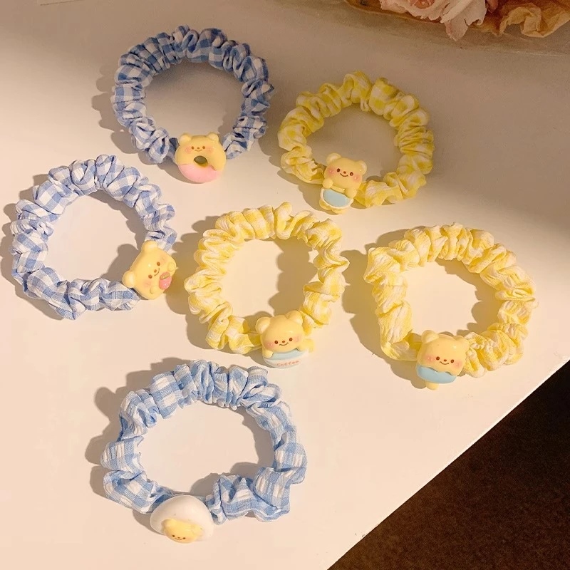 少女卡通简约清新头饰橡皮筋网红甜美发饰发绳小熊可爱大肠圈发圈