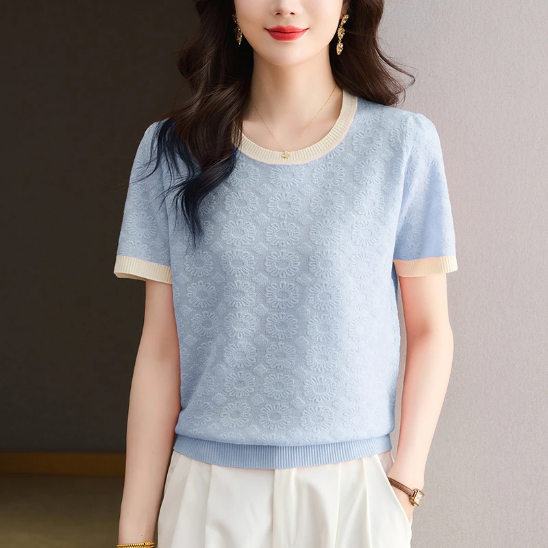漂亮减龄短袖t恤2025年夏季新款小个子上衣女士高档品牌洋气小衫