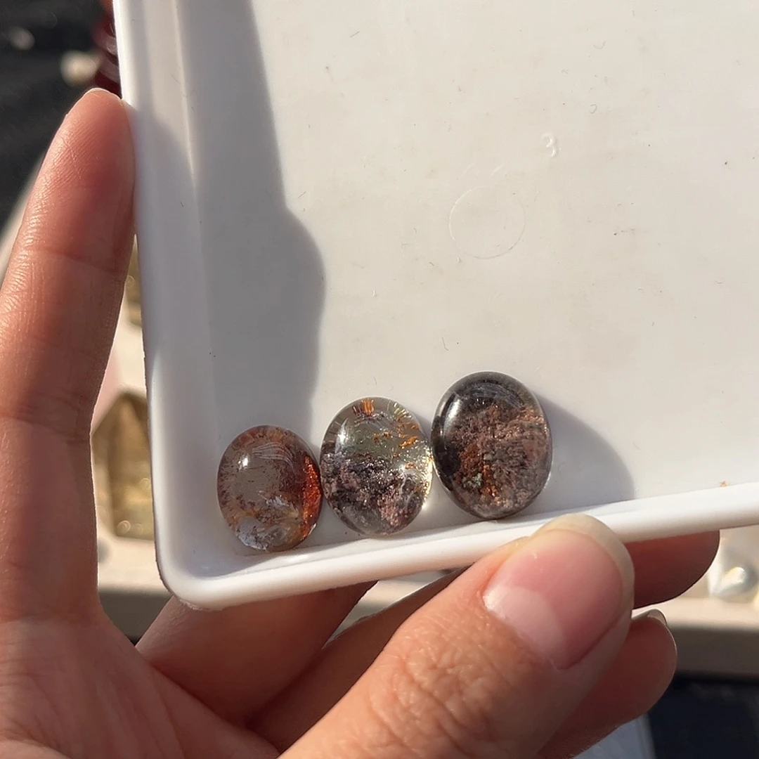 珠宝半成品水晶未镶嵌123幽灵蛋面