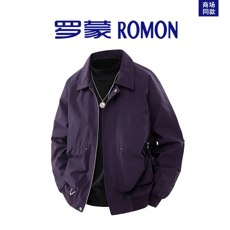 罗蒙新款美式休闲防风短款春秋工装夹克外套个性高级感防水上衣男