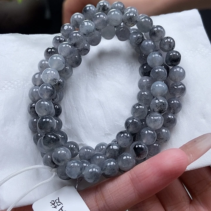 翡翠挂件未镶嵌狂*珠链