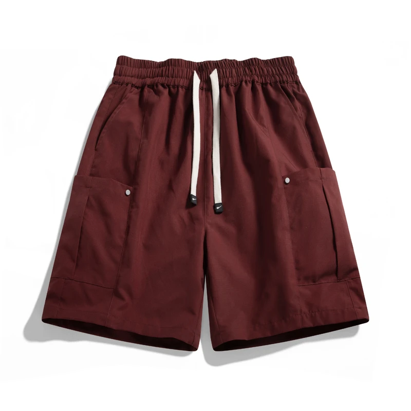 思渝2025夏季工装短裤男新款冰丝速干美式潮牌宽松直筒运动裤男