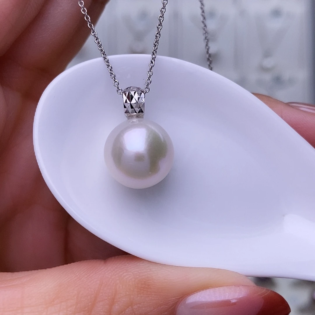 银S925镶嵌淡水珍珠颈饰