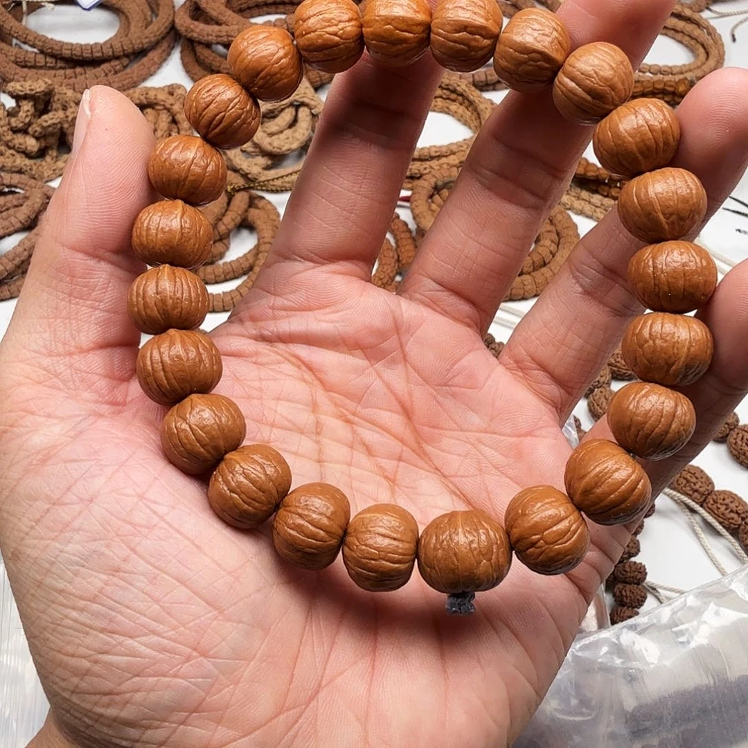 金刚菩提吊坠13mm原皮双鳍南瓜