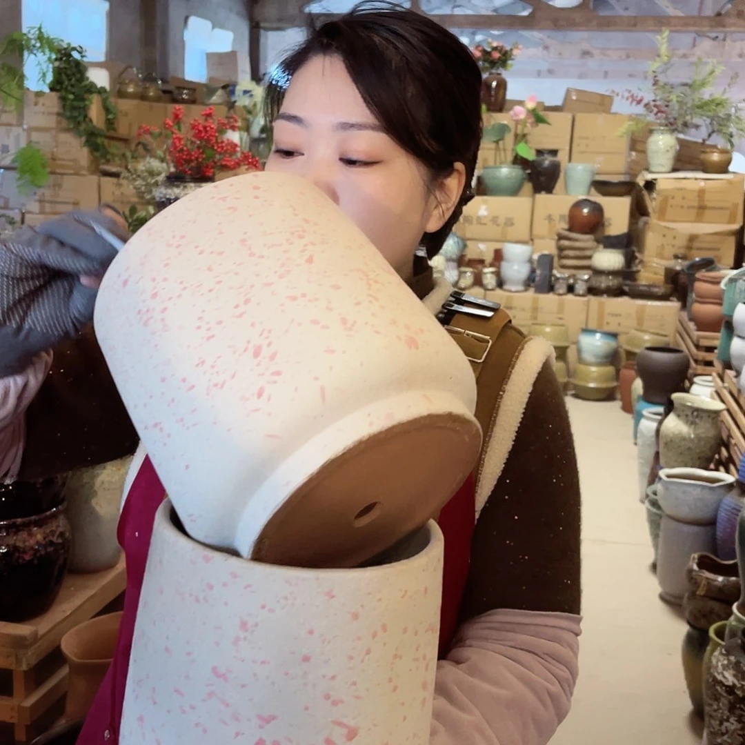 紫砂花盆高度21口径18