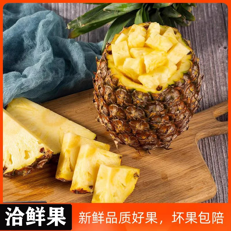 【海南直发】海南金钻凤梨17号新鲜采摘 现摘现 香甜多汁 (2)
