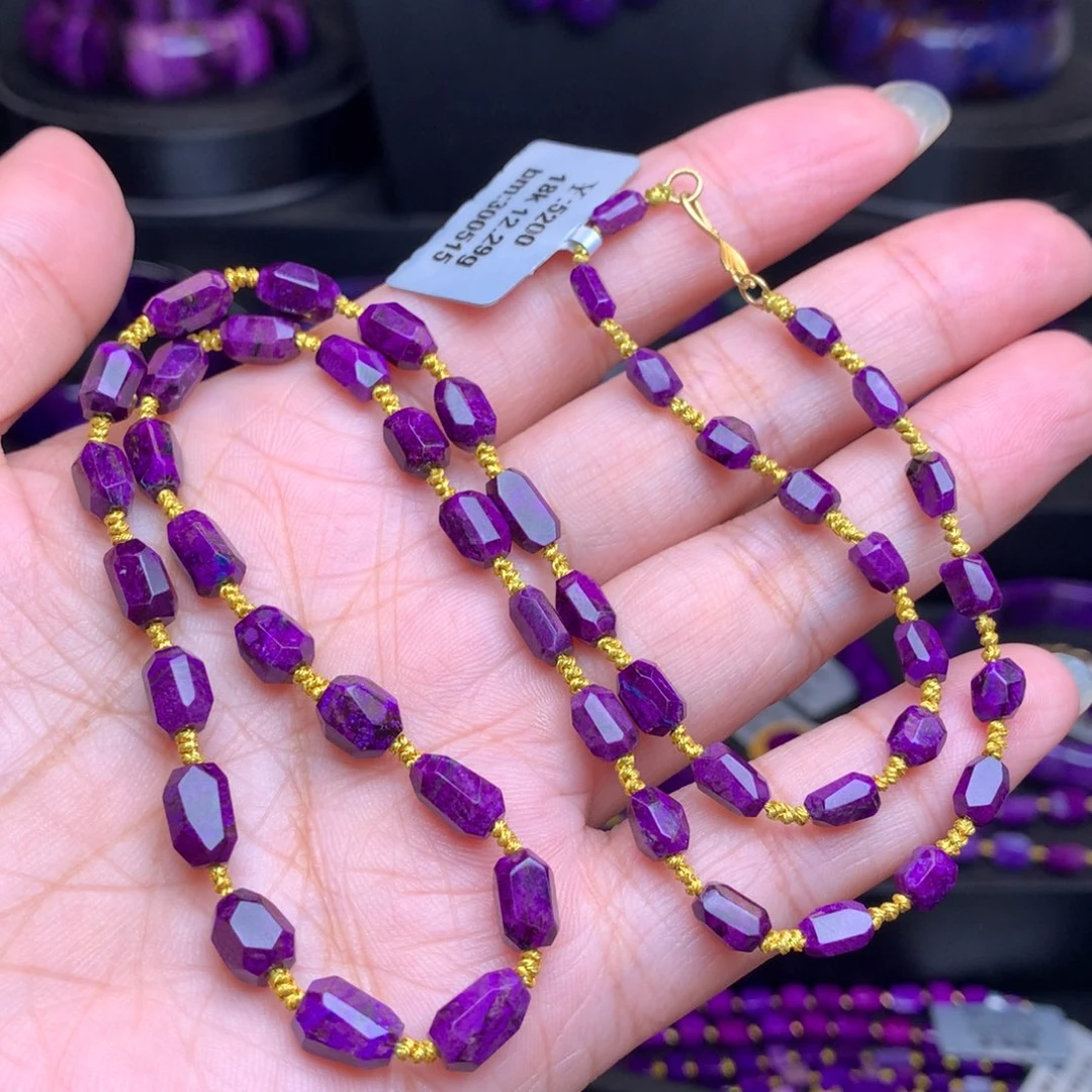 18K金镶嵌苏纪石（舒俱来）项链梅**生