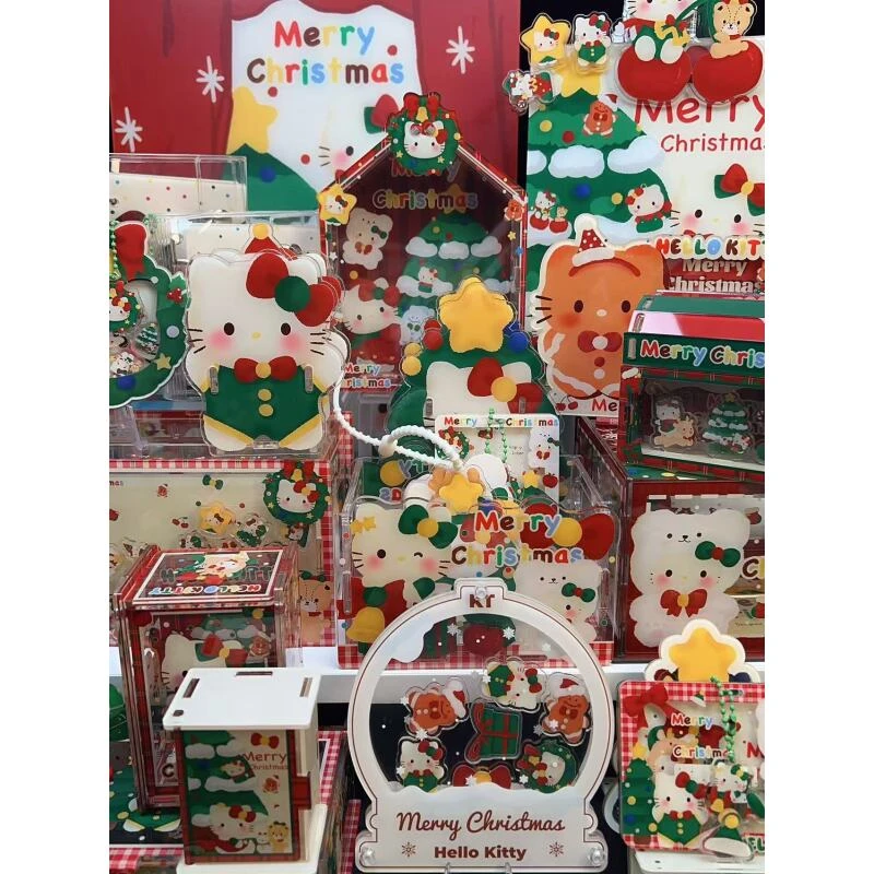 复古圣诞kt亚克力制品手工diy组装亚克力贴片冰箱贴立牌等