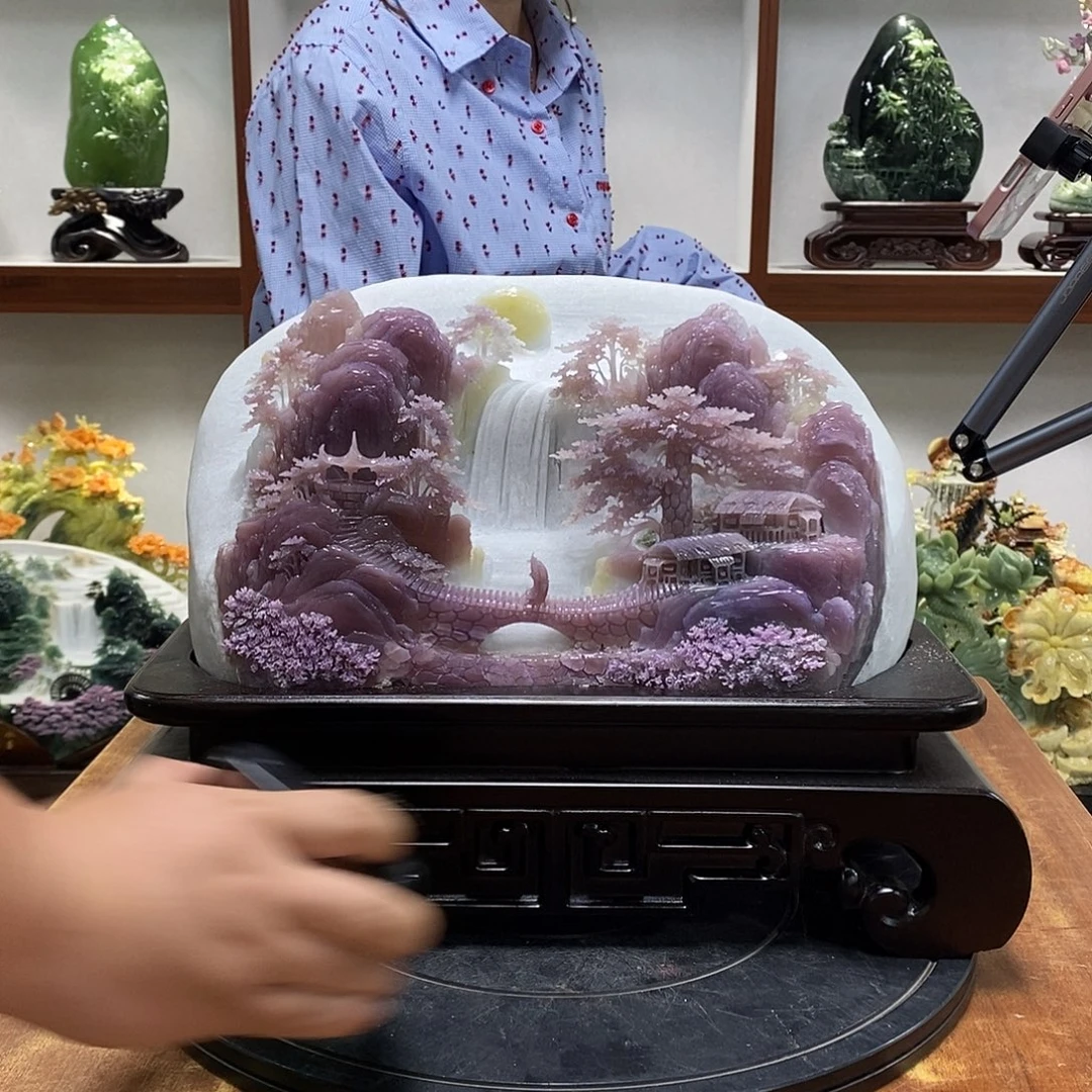 晓***娟玉山水摆件 玄关摆件