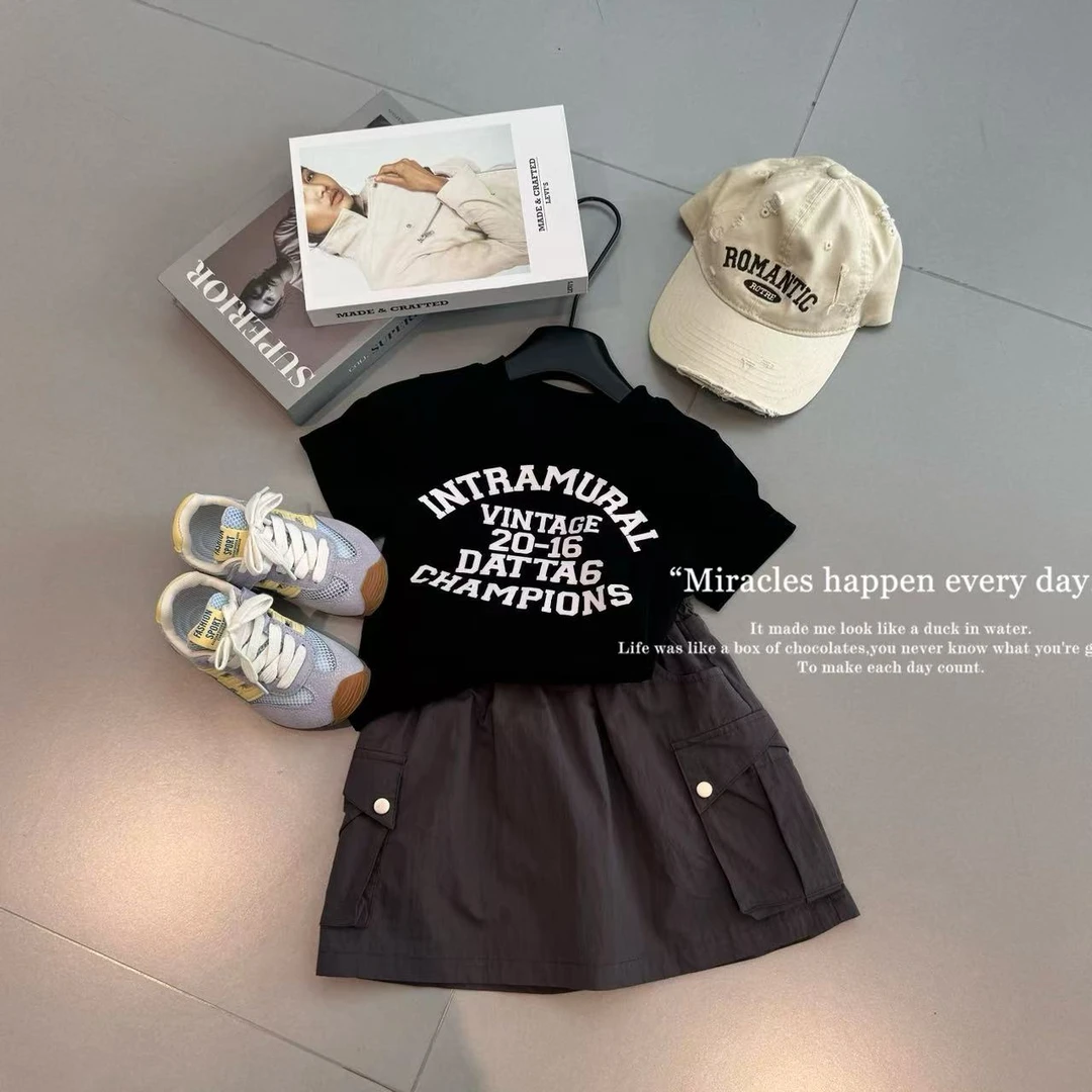 R1954儿童口袋工装短裙