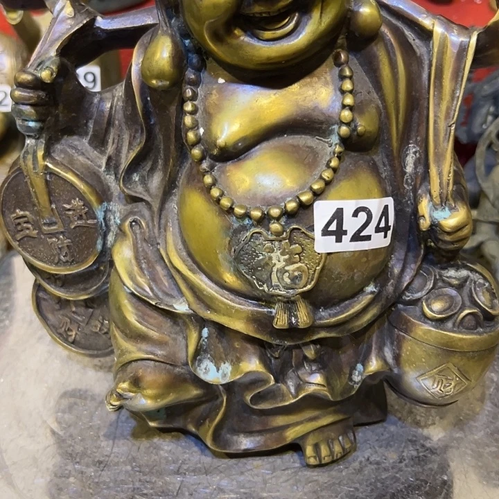9***孩黄铜摆件，文房工艺品摆件