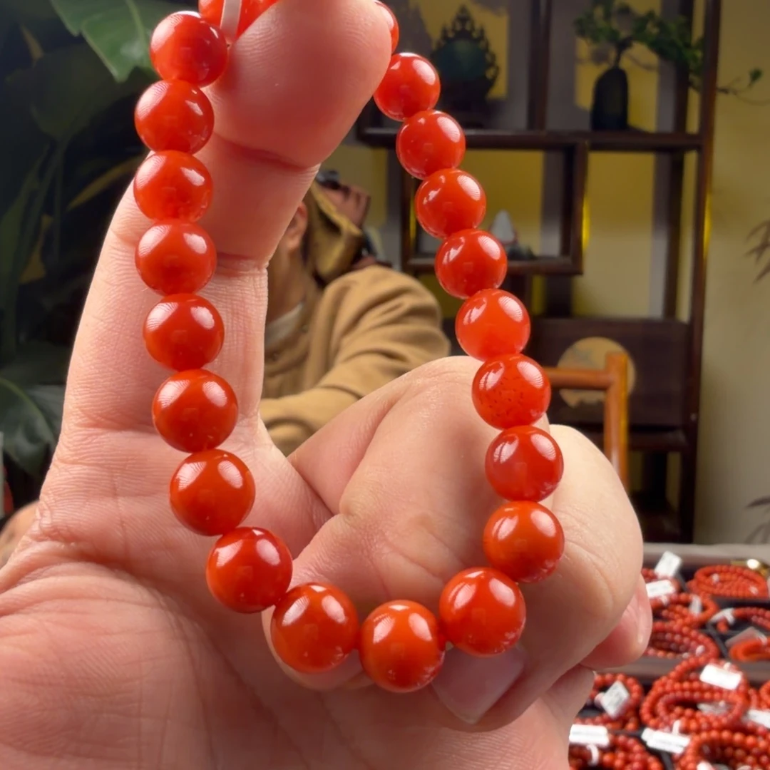 南红玛瑙未镶嵌手链
