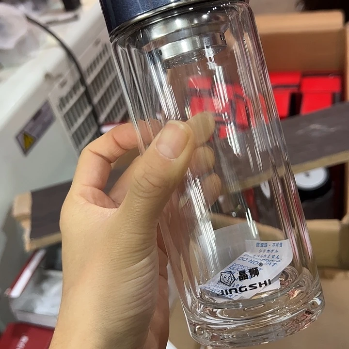 晶双层玻璃杯340340340玻璃杯蓝色