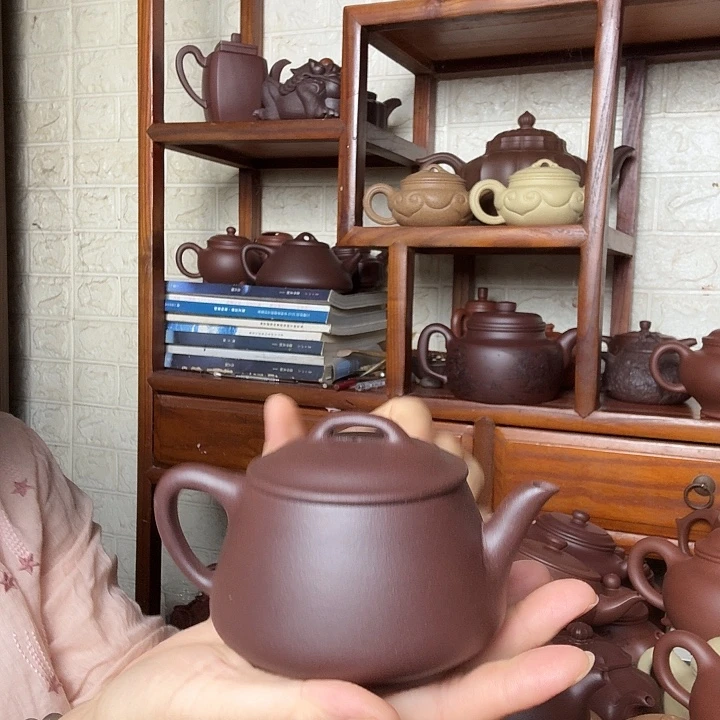 茶壶紫砂影飘240cc半手工