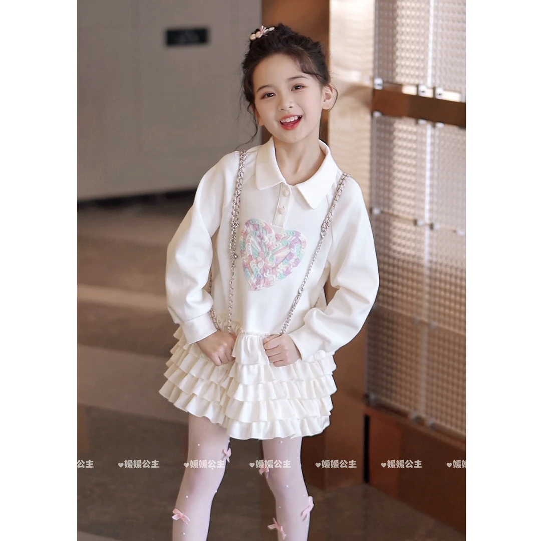 媛媛公主【梦幻甜心】2025秋季女童甜美洋气爱心连衣裙15161Y032