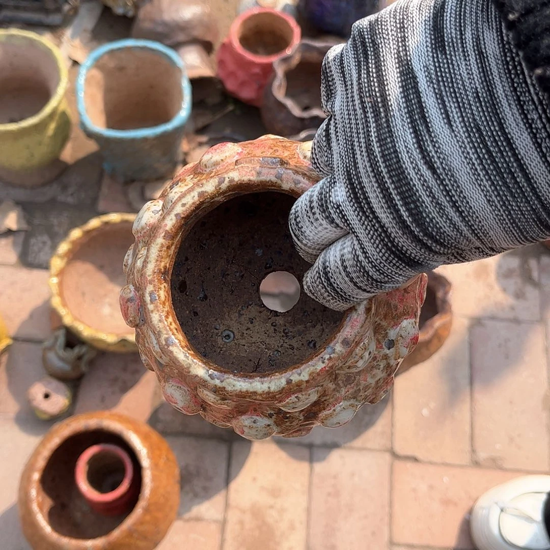 泥塑唯****、古镇炻陶花盆