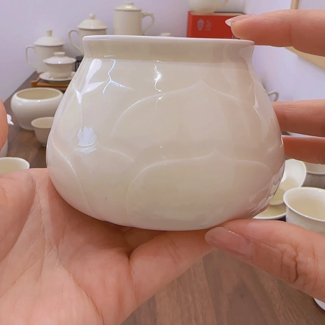 微瑕手工莲花建水 无礼盒 失圆