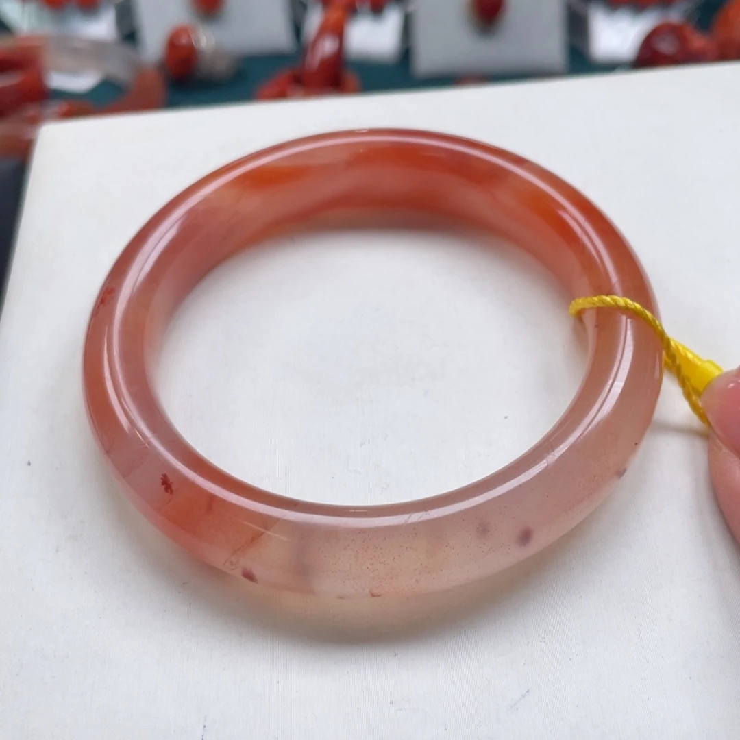 南红玛瑙川料南红手镯55+未镶嵌浅***雅