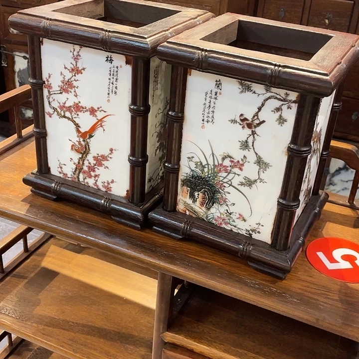 深***酒贡木一对一笔筒笔筒