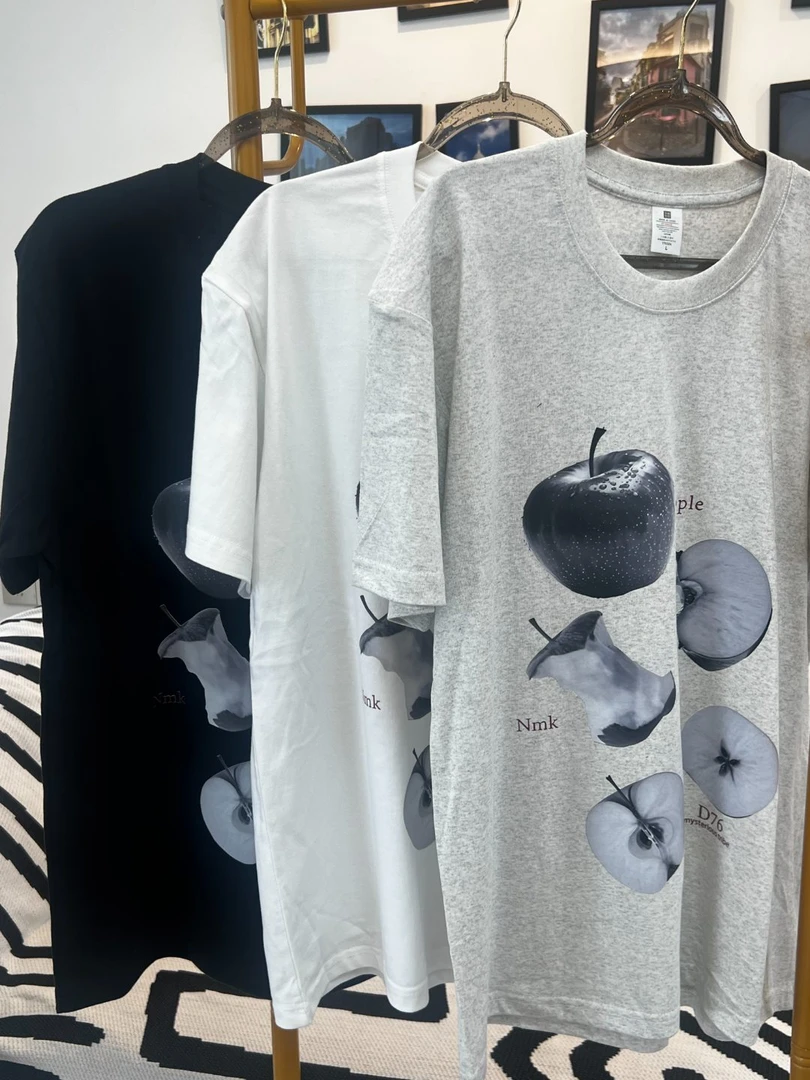 (已登记版权)苹果款式正码数纯棉民族风夏季短袖t恤春夏