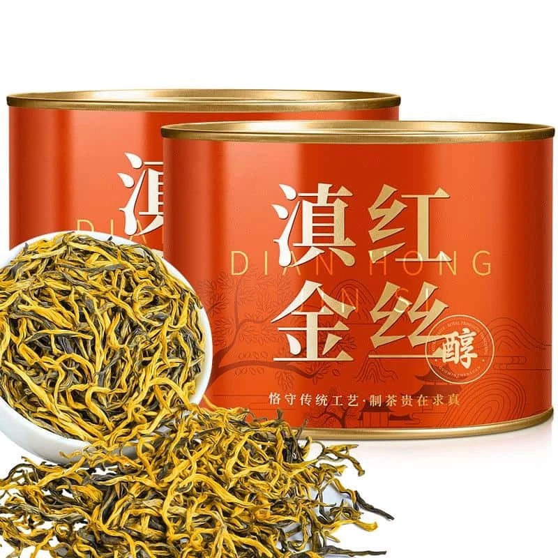 云南滇红金丝新茶正宗特级凤庆金芽古树红茶蜜香浓香型罐装散茶