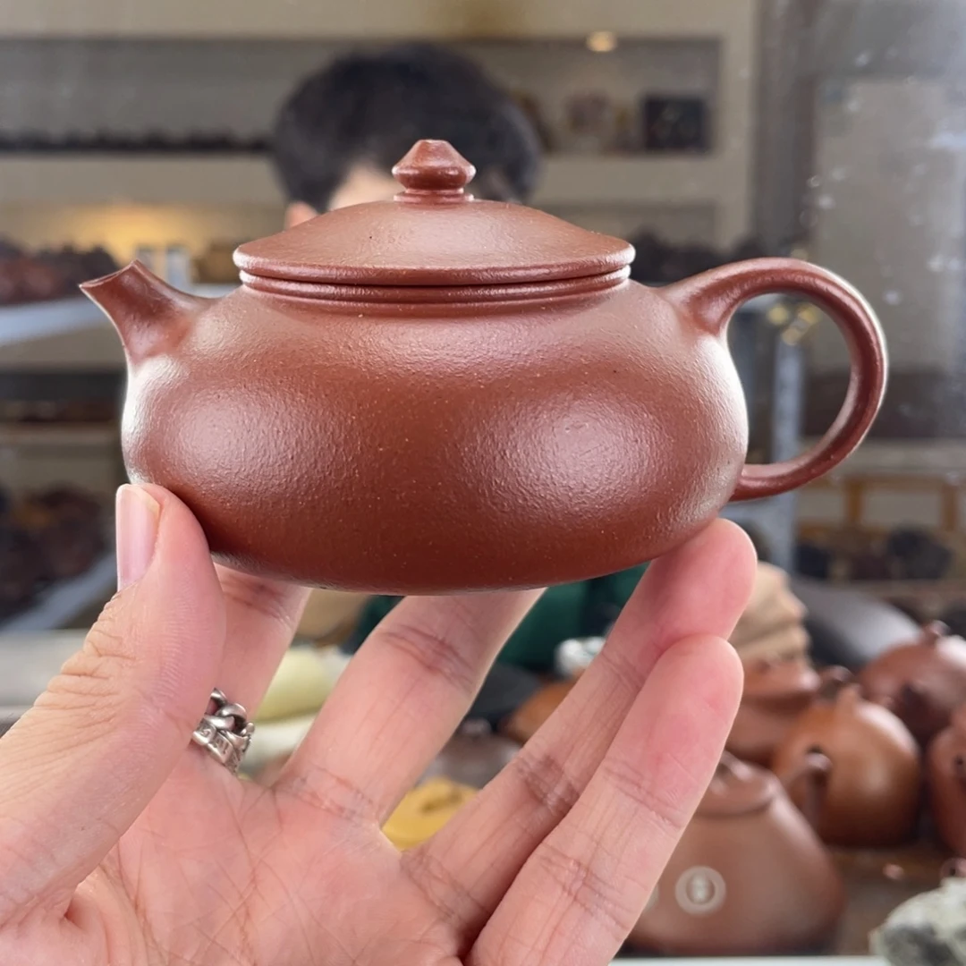 茶壶紫砂150cc红降坡茶壶