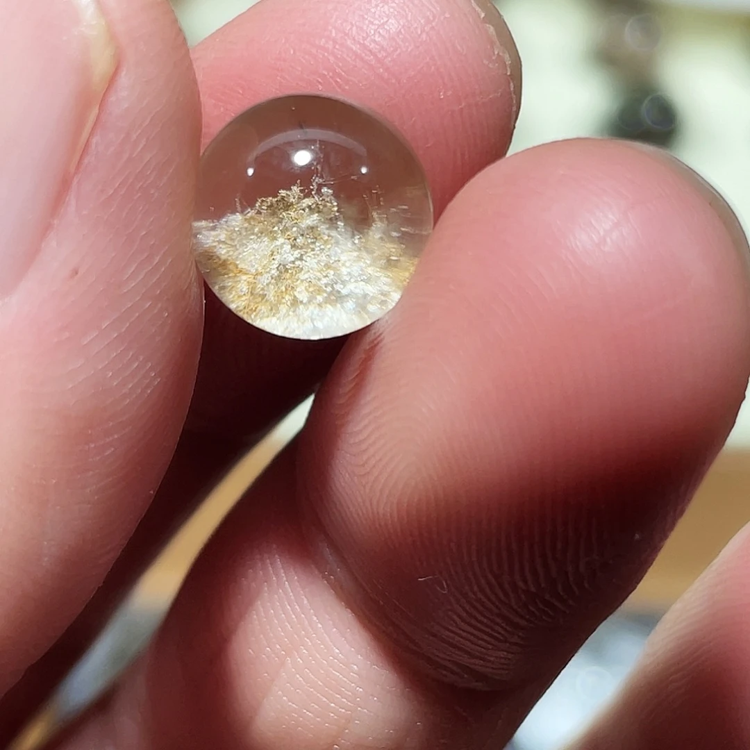 珠宝半成品水晶未镶嵌10.2mm幽灵单珠