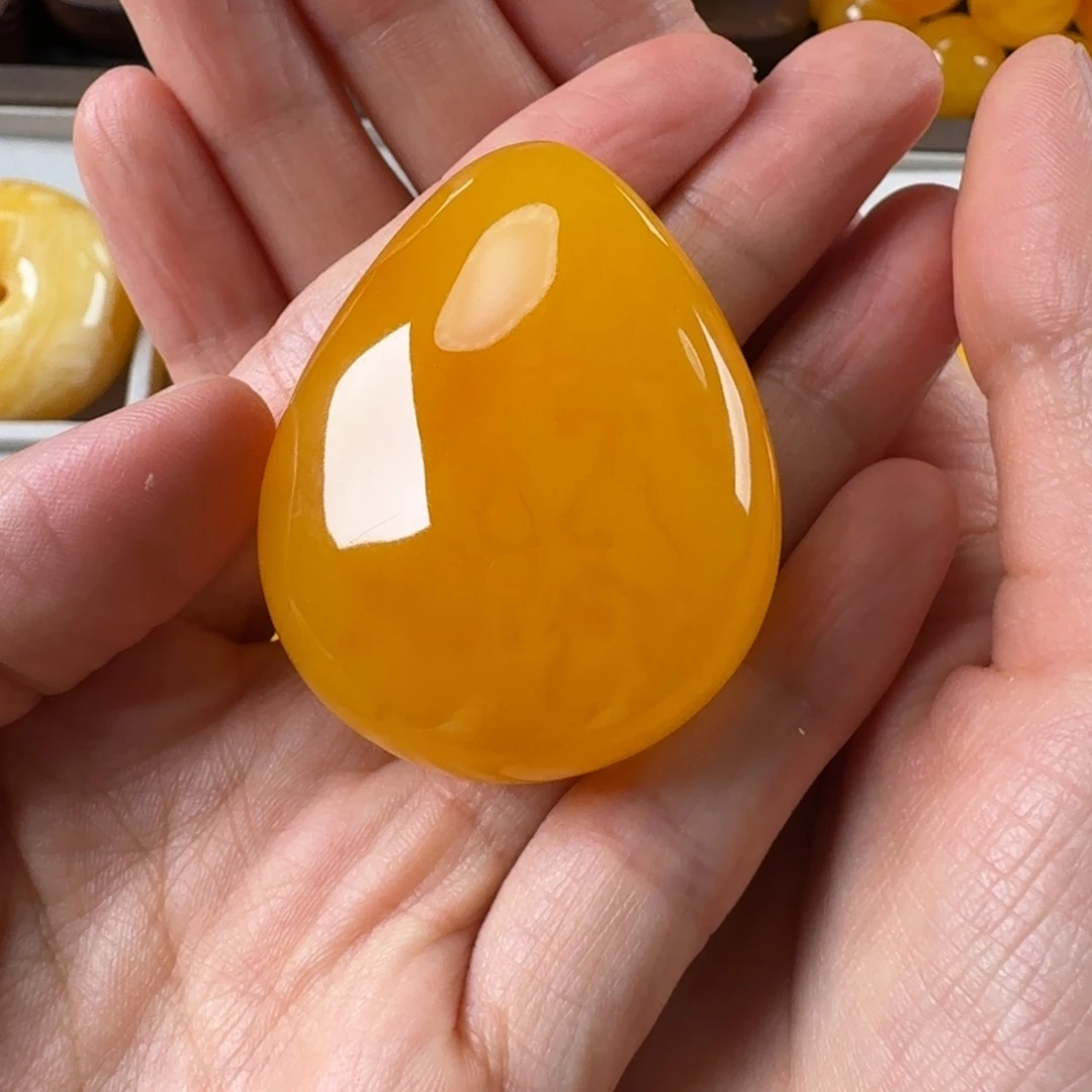 跳***参蜜蜡未镶嵌毛衣链